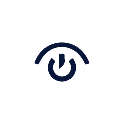 OpenEyes logo icon featuring a stylised eye shape combined with a power button symbol.